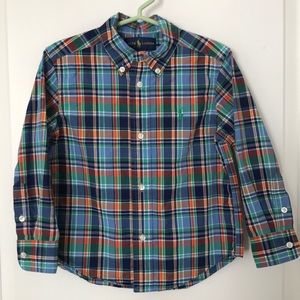 Ralph Lauren Plaid Stretch Cotton Button Down